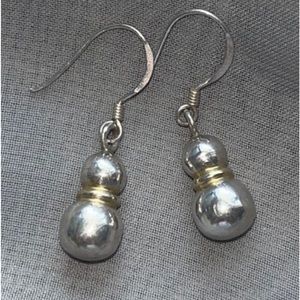 Silpada Vintage Rare Sterling Silver Double Beaded earrings